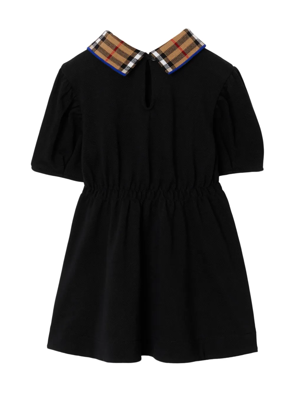 Burberry Kids Geruite polojurk - Zwart