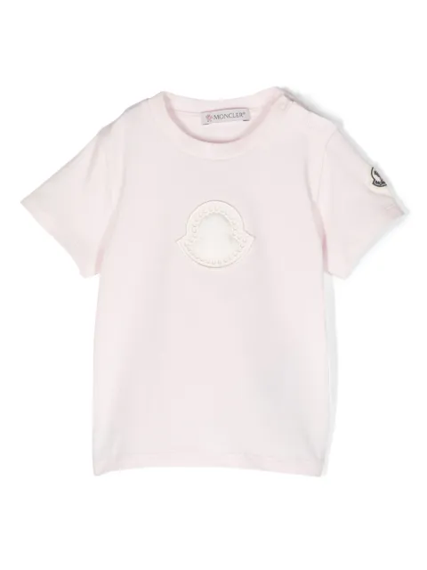 Moncler Enfant playera con parche del logo