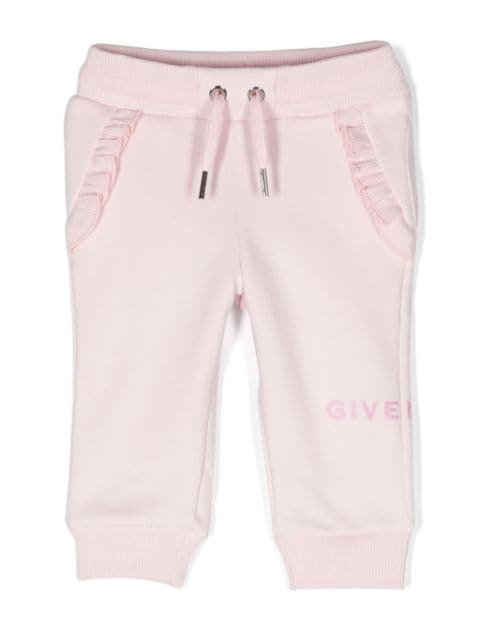 Givenchy Kids ruffled-detailed cotton track pants