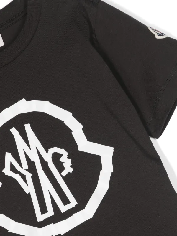 MONCLER ENFANT ロゴパッチコットンTシャツ ブラック　新品未使用 Moncler Enfant sequin-embellished Logo T-shirt | Black