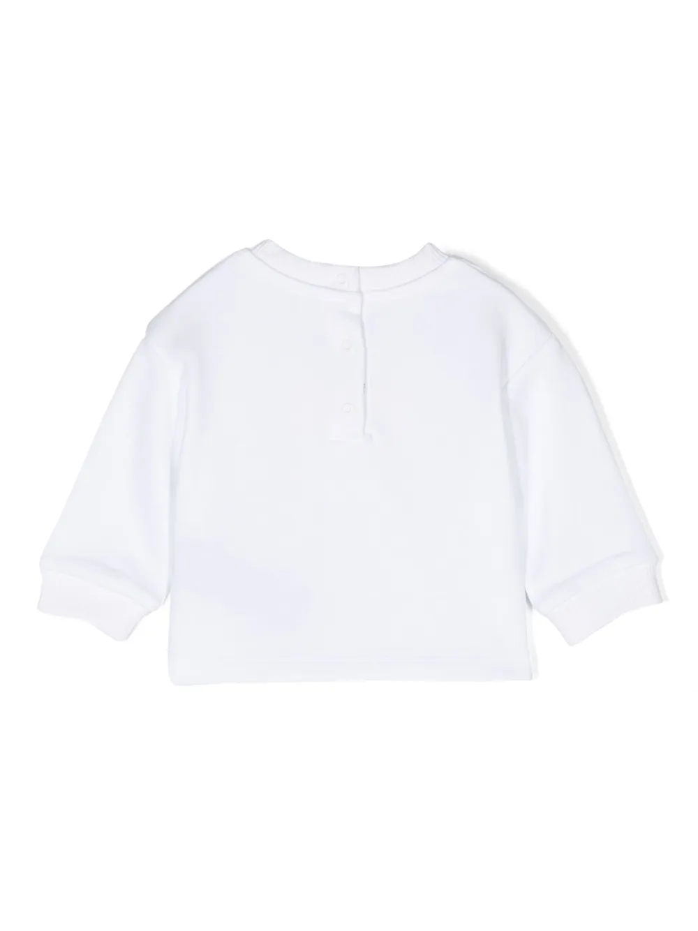 Balmain Kids logo-embroidered cotton sweatshirt - Wit