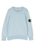 Stone Island Junior Compass-badge cotton jumper - Blue