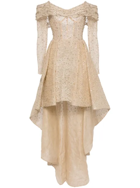 Saiid Kobeisy off-shoulder tulle dress RTWFW232448 - 0