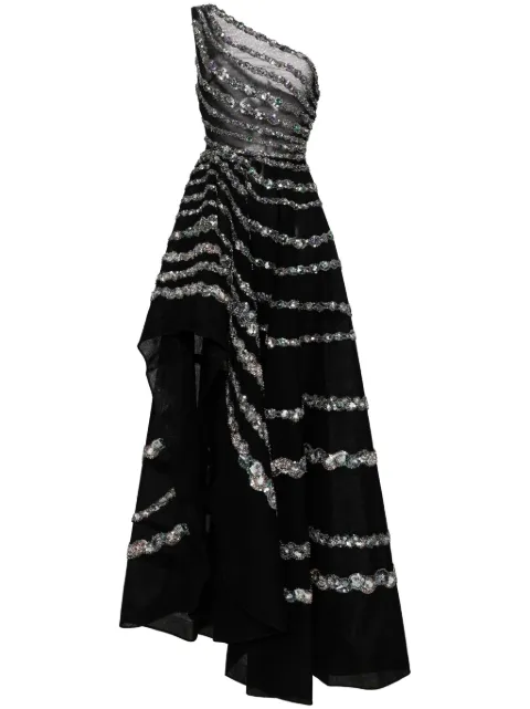 Saiid Kobeisy beaded one-shoulder gown