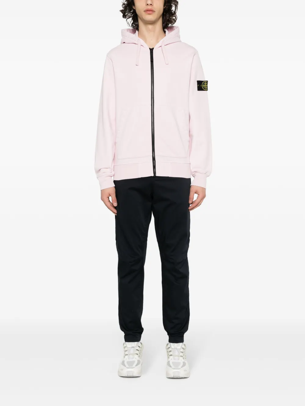 Stone Island Broek met toelopende pijpen en Compass-logopatch - Blauw