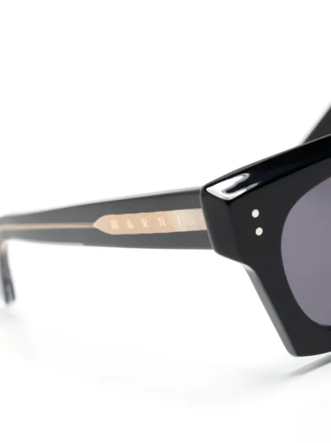Marni Eyewear logo-engraved square-frame sunglasses EDKU4LY - 2