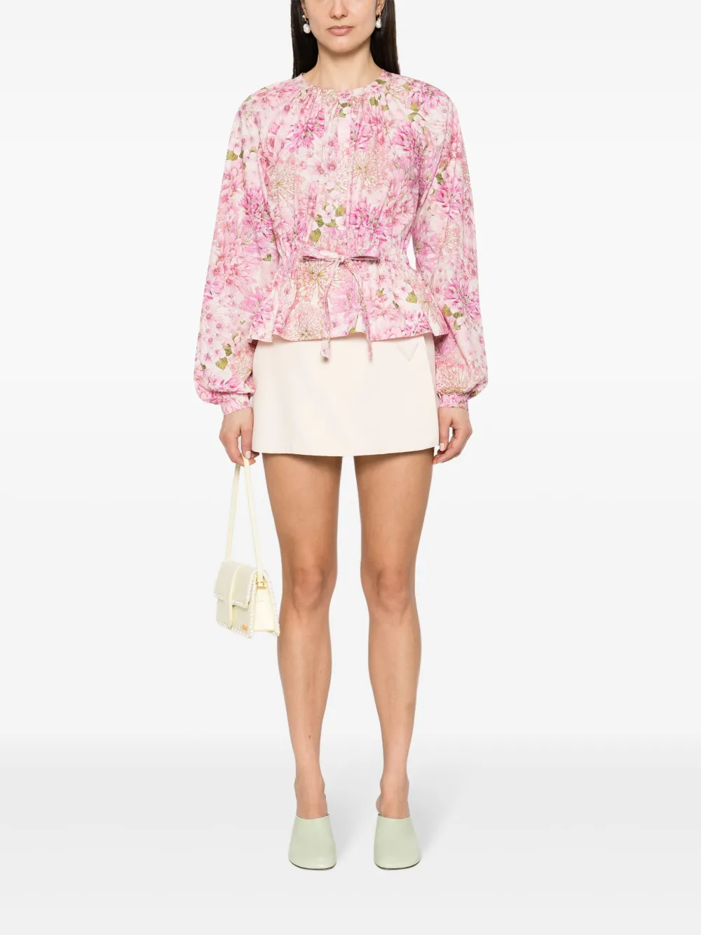 Shop Giambattista Valli Floral-print Blouse In Pink