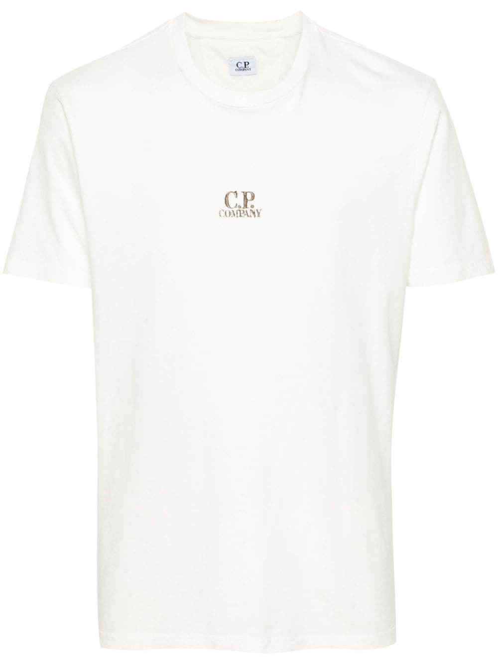 C.p. Company Logo-print Cotton T-shirt In White