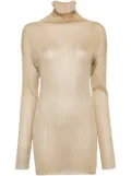 Fabiana Filippi lurex-detail sheer jumper - Gold