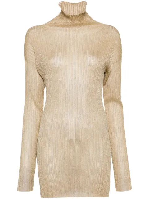 Fabiana Filippi lurex-detail sheer jumper