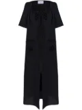 Sleeper Sofia embroidered linen dress - Black