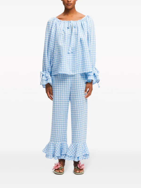 Navy Gingham Printed Sleeper Navy Gingham Printed Sleeper