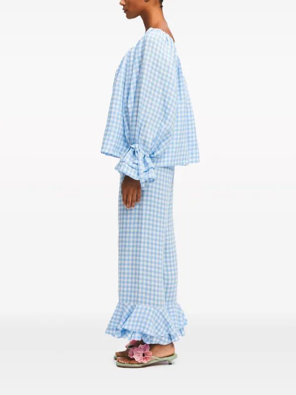 Navy Gingham Printed Sleeper Navy Gingham Printed Sleeper