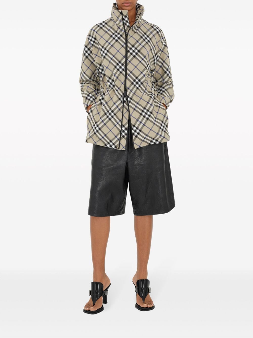 Shop Burberry Reversible Check-print Jacket In Neutrals