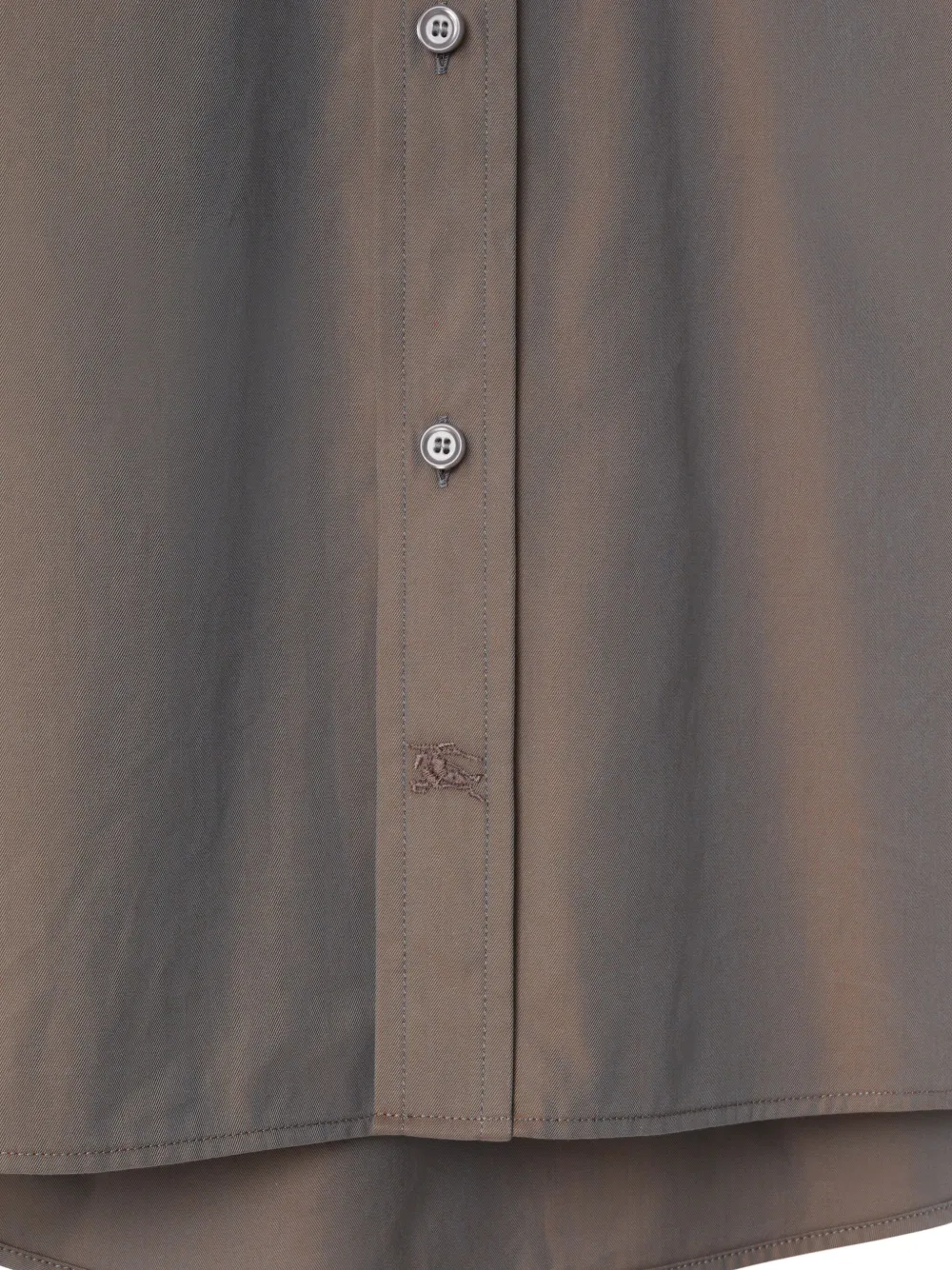 Burberry Overhemd met geborduurd logo - Grijs