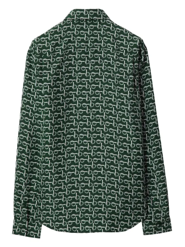 Burberry B Silk Shirt | Green | FARFETCH