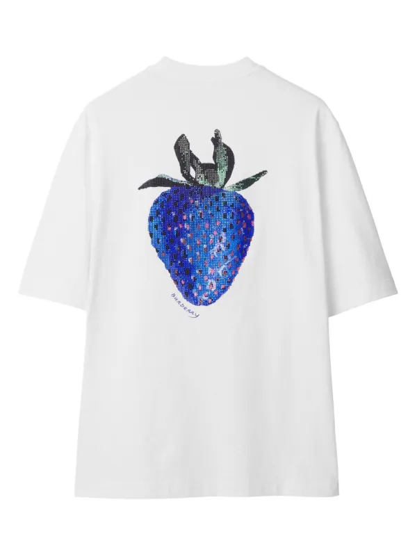 Burberry strawberry-print Cotton T-shirt | White | FARFETCH