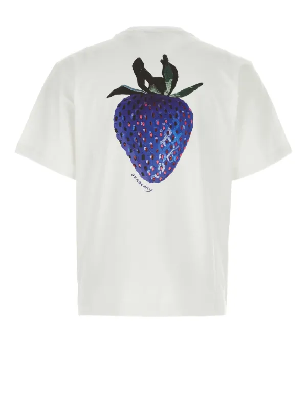 Burberry strawberry-print Cotton T-shirt | White | FARFETCH