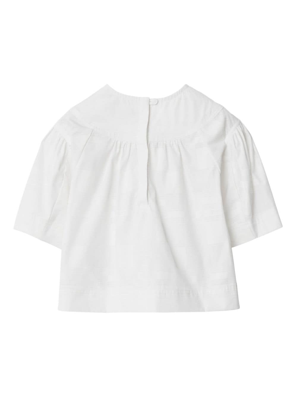 Shop Burberry Short-sleeve Cotton Blouse In Weiss