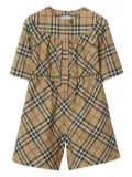 Burberry Kids Vintage Check cotton jumpsuit - Brown