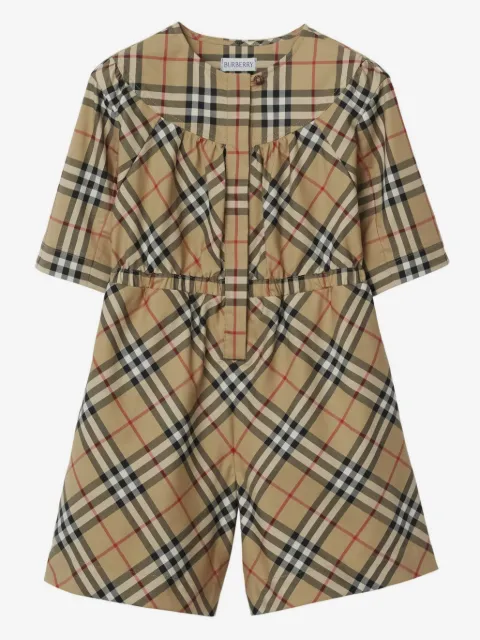 Burberry Kids Vintage Check cotton jumpsuit