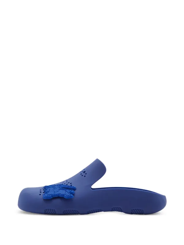BURBERRY Stingray Clogsサンダル Burberry Stingray Perforated Clogs | Blue | FARFETCH
