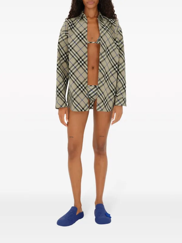 Burberry Stingray Perforated Clogs | Blue | FARFETCH
