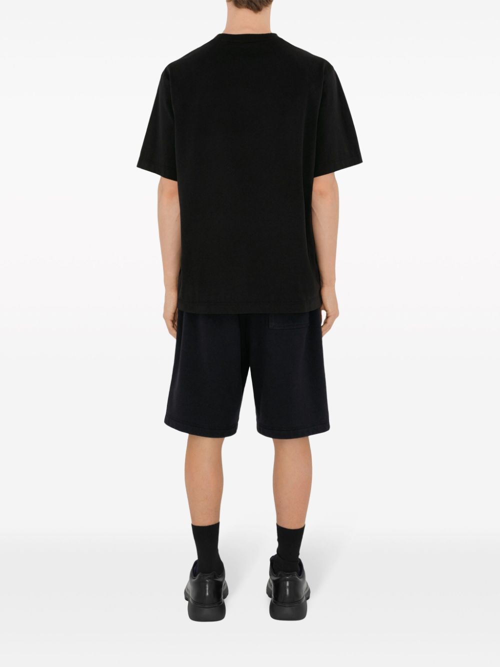 Shop Burberry Short-sleeve Cotton T-shirt In Black