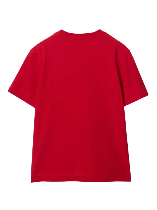 美品 24SS BURBERRY バーバリー Knight Hardware cotton T-shirt ナイトハードウェア 半袖 Tシャツ カットソー S レッド レディース 古着 中古 BURBERRY - 美品 24SS BURBERRY バーバリー Knight Hardware