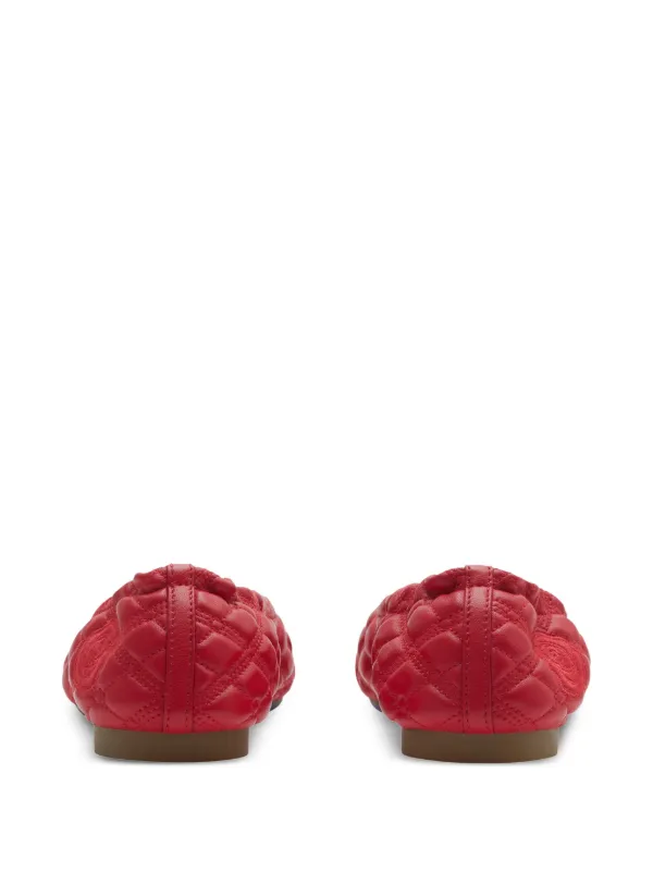 【送料&関税込】Burberry Sadler Quilted Ballerina Shoes Burberry Sadler Leather Ballerina Shoes | Red | FARFETCH RO