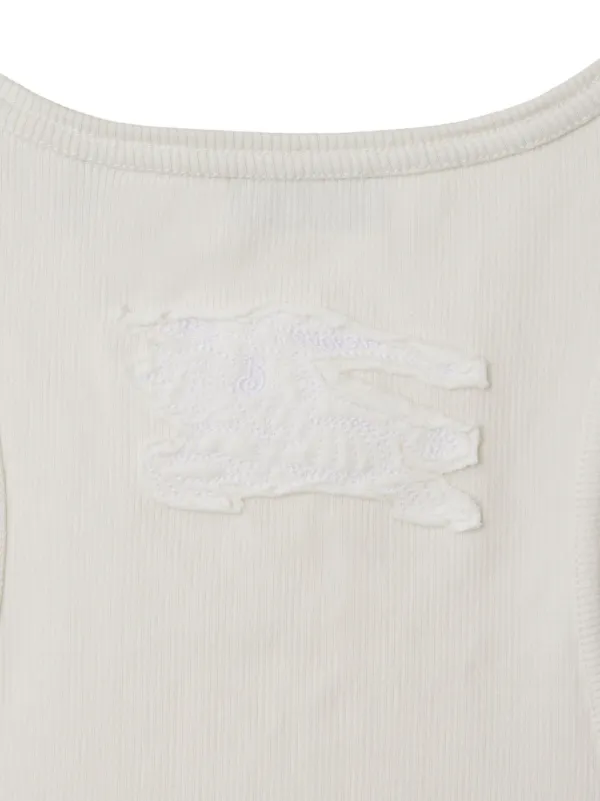 Burberry EKD-patch Ribbed Tank Top | White | FARFETCH