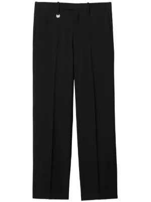 Burberry wide-leg Pleated Trousers | Black | FARFETCH