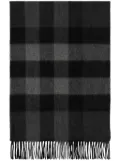 Burberry checked cashmere scarf - Grey