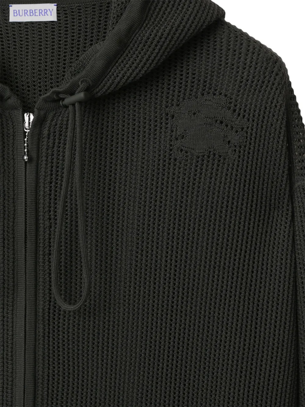 Burberry ジップアップ メッシュパーカー | ブラック | FARFETCH JP
