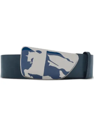 Burberry Shield EKD Leather Belt Blue FARFETCH CA