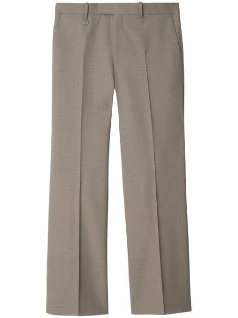 Burberry logo-plaque tailored wool trousers