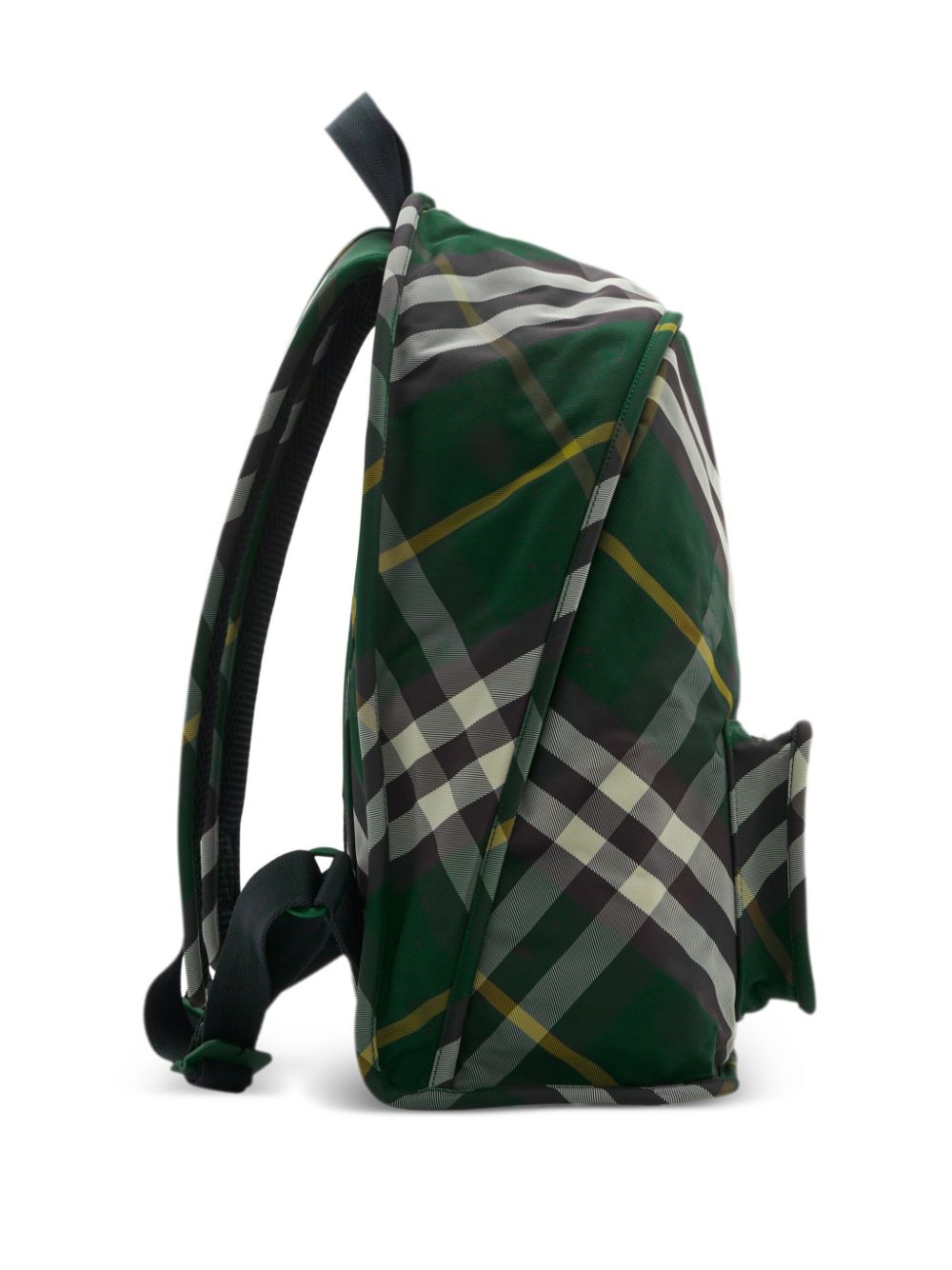 Shop Burberry Shield Vintage-check Backpack In Green