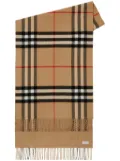 Burberry reversible checked cashmere scarf - Brown