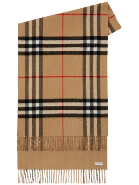 Burberry reversible checked cashmere scarf Men