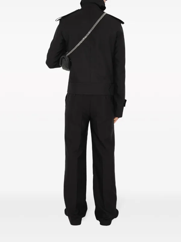 Burberry wool-blend Tailored Trousers | Black | FARFETCH JO
