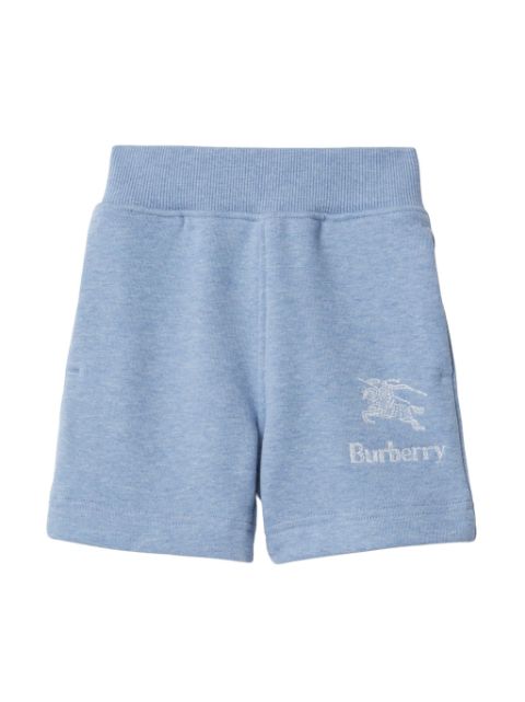 Burberry Kids logo-embroidered cotton shorts