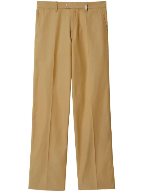 Burberry straight-leg cotton trousers