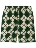 Burberry Argyle-check cotton shorts - Green