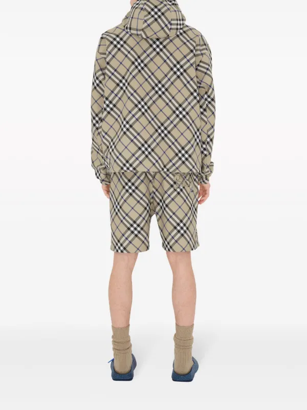 【送料&関税込】Burberry Harehope Burberry Equestrian Knight Burberry Check Hooded | Neutrals