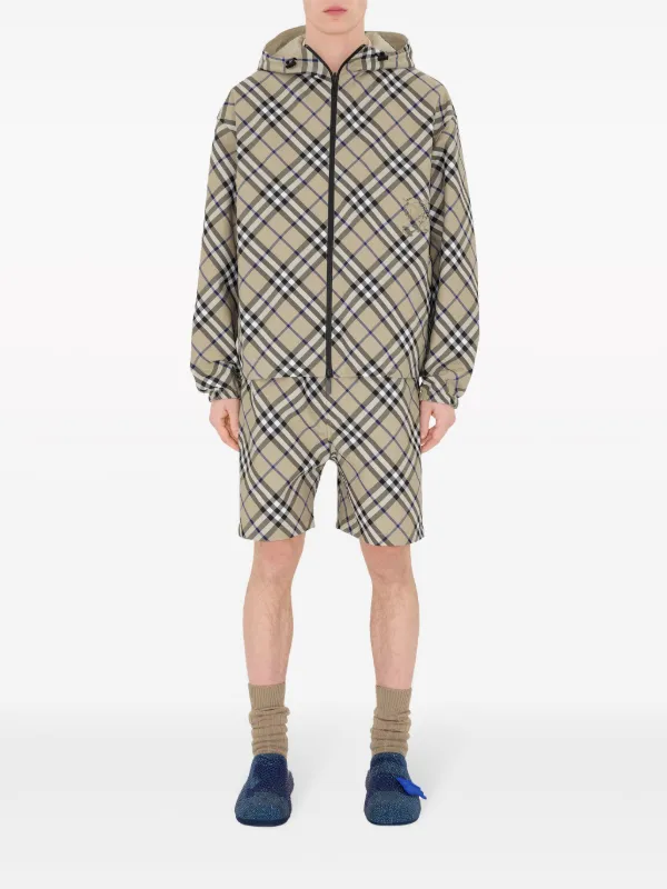 Burberry♪SALE♪KNIGHT Burberry Equestrian Knight Burberry Check Hooded | Neutrals