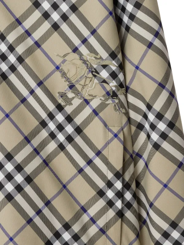 Burberry Equestrian Knight Burberry Check Hooded | Neutrals