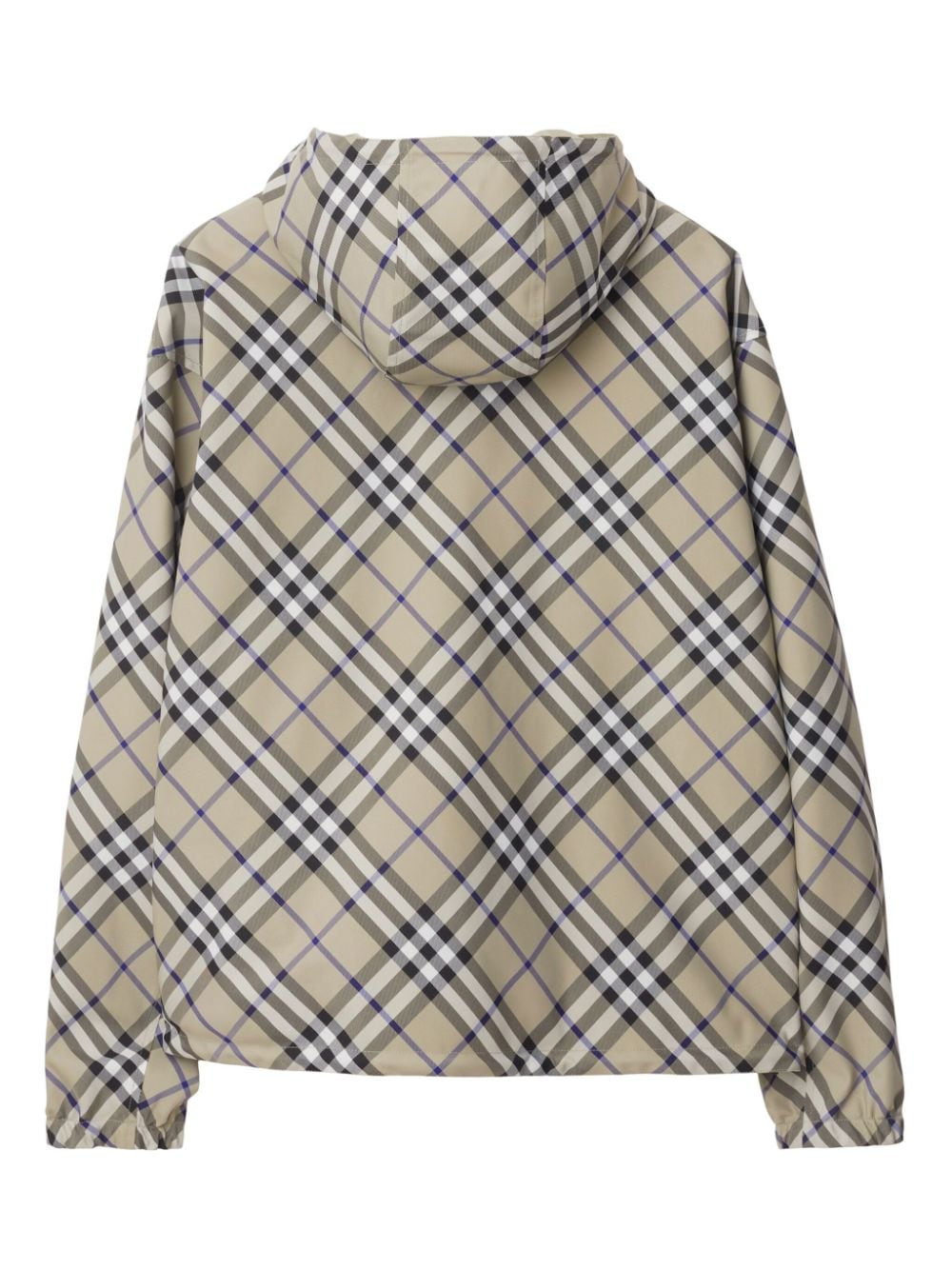Shop Burberry Equestrian Knight  Check Hooded In Neutrals