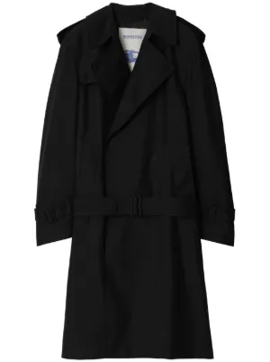 Burberry デタッチャブルカラー トレンチコート | ブラック | FARFETCH JP