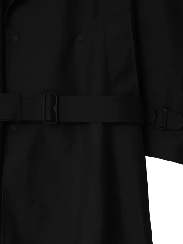 ブラックBurberryダブルブレスト トレンチコート Burberry ダブルブレスト トレンチコート | ブラック | FARFETCH JP