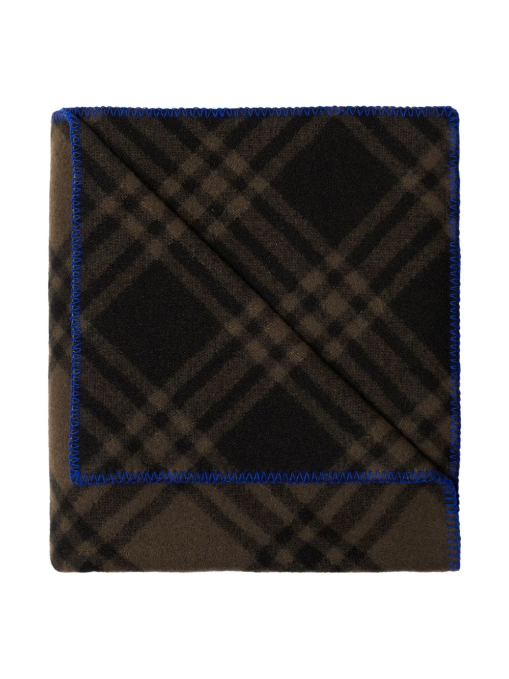 Shop Burberry Check-pattern Cashmere Blanket In Brown